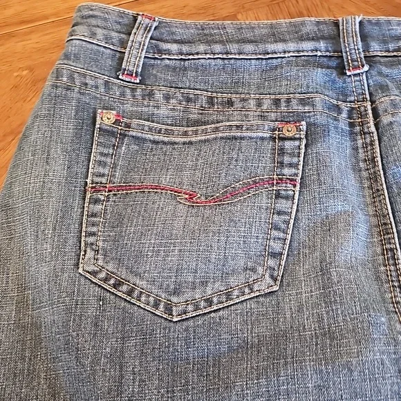 Baccini Blue Denim Mini Skirt Skort Sz 12 Rich Classic Bohemian Old Money Preppy - Picture 8 of 8